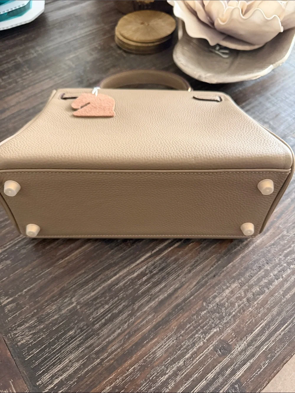 Classic Top-Handle Women’s Bag in Taupe